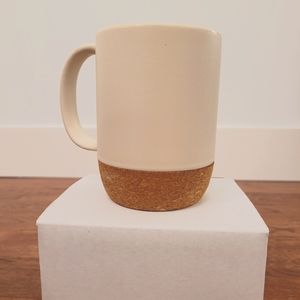 Cork Bottom Ceramic Cream White Coffee Tea Hot Chocolate Travel 12oz Mug Cup